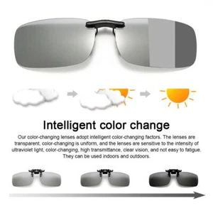 Polarized Photochromic Sunglasses Driving Fishing Lens Clip On Eyewear ня ) N2J3 - Picture 1 of 13