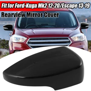 For Ford Kuga Escape MK2 2013~2019 Black Wing Mirror Cover Cap Replacement Right - Picture 1 of 14