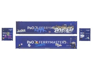 Dapol 4F-028-168 45ft High Cube OO Gauge new containers twin pack Graffiti - Foto 1 di 2