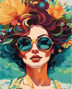 Girl Paint by Numbers, Paint by Numbers Kit for Adults, Painting on Oil Canvas f - Picture 1 of 12