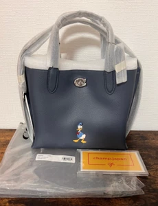 DISNEY x COACH Willow Tote 24 / Donald Duck NEW CQ797 - Picture 1 of 7