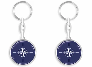 Llavero OTAN - bandera escudo versión noble + pegatina coche - Imagen 1 de 4