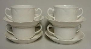 Haviland MARSEILLE (SCHLEIGER 9) 8 Piece Bouillon Cup Saucer Set 4 CUPS 4SAUCERS - Picture 1 of 4