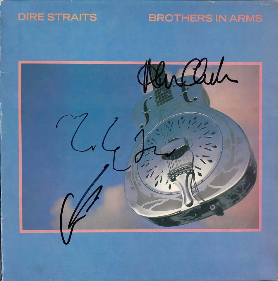 DIRE STRAITS Brothers in Arms VINYL LP Mark Knopfler Alan Clark Autograph SIGNED - Image 1 of 1