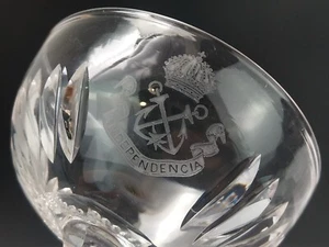 British Royal Navy Champagne Glasses HMS Neptune ex-Independencia c1870 - Picture 1 of 21