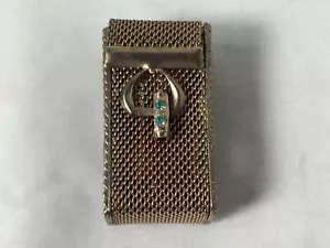 Contenitore scatola pillole in rete vintage strass - Foto 1 di 8