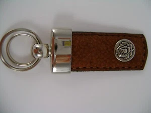 leather and Capibara keyring with metal engraving , exotic and fine piece - Picture 1 of 7