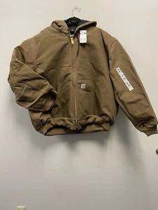 Chaqueta aislante forrada de franela activa Carhartt J140 Firm Duck—2XL 205 café EE. UU. - Imagen 1 de 12