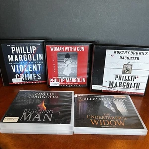 Lot: 5 Phillip Margolin Audio Book CD Violent Crimes Burning Man Woman with Gun - Picture 1 of 13