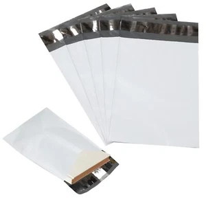 100 Pack Secure Seal White Poly Mailers Shipping Bags - Safe Shipping with 9x... - Picture 1 of 7
