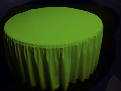 Saia plissada redonda 60" poliéster com toalha de mesa topper 18 CORES - Imagem 1 de 4