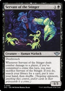 SERVANT OF THE STINGER x4 mtg casi nuevo-m Outlaws of Thunder Junction 4 sin circular - Imagen 1 de 1