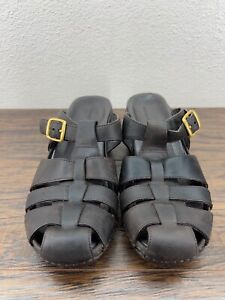 Patagonia Women's 7.5M Better Clog Fisherman Dark Brown Leather Comfort Shoes 