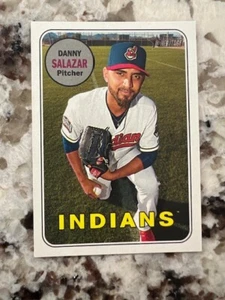 2018 TOPPS HERITAGE SPORT PRINT SP CARD CLEVELAND INDIANS DANNY SALAZAR #443 - Picture 1 of 1