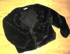 H&M Cuddly Black Plush Jacket Fur Sz 134 Girls
