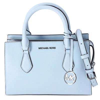 Michael Kors Sheila Small Faux Saffiano Leather Satchel Vista Blue - Image 1 of 4