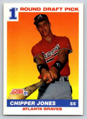 1991 Score #671 Chipper Jones RC (ref Y00138) - Image 1 of 2