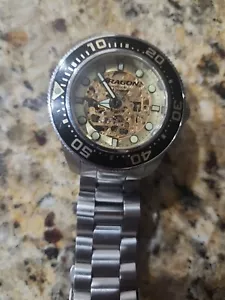ARAGON A042GLD SILVERJET SKELETON AUTOMATIC - Picture 1 of 11