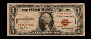 1935 A $1 Dollar HAWAII Silver Certificate Emergency Issue Free shipping {C3} - Picture 1 of 2