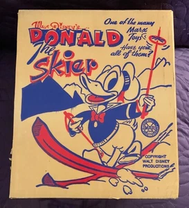 WALT DISNEY'S DONALD DUCK DER SKIIER MARX MAR SPIELZEUG NUR BOX 1950ER JAHRE - Bild 1 von 6