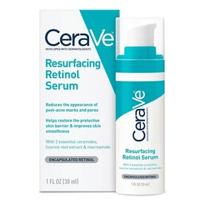 CeraVe Resurfacing Retinol Serum For Post Acne Marks, Formulated With Licorice - Picture 1 of 3