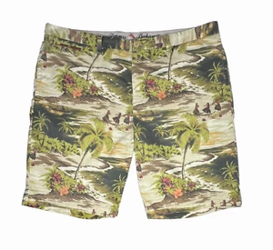 Tommy Bahama Pantalones Cortos Para Hombre 40 Verde Crema Palmeras Floral Hawaiano Hula Niña Tropical - Imagen 1 de 21