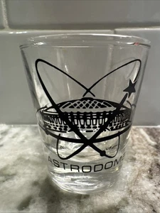 Houston Astrodome Shot Glass, 1994, Clear w/ Black Design, Vintage-New Old Stock - Picture 1 of 4