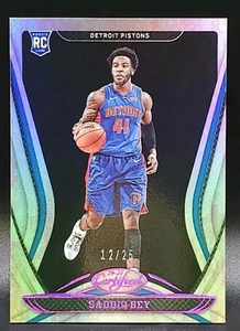SADDIQ BEY 2021-22 SPECCHIO MIMETICO ROSA CERTIFICATO PARALLELO ROOKIE RC 12/25 - Foto 1 di 2