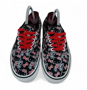 Vans Hello Kitty Sneakers autentiche usate in ottime condizioni donna 9/uomo 7,5 nero e rosso (S664) - Foto 1 di 10
