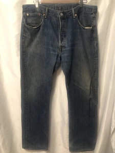 Pantalones de mezclilla vintage Levis 501 para hombre 38x34 azul ajuste original botón mosca pierna recta... - Imagen 1 de 11