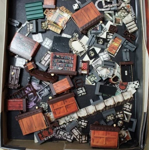 Hero Quest  Replacement Chair Lot 1990 Cardboard Tiles Pieces Doorways Furniture - Picture 1 of 3