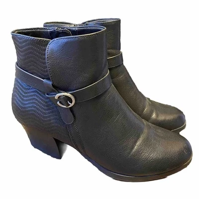 Baretraps Suave Ligero Cómodo Negro Imitación Cuero Tacones al Tobillo Botas Linda Dama 8.5 Foto 1 de 4