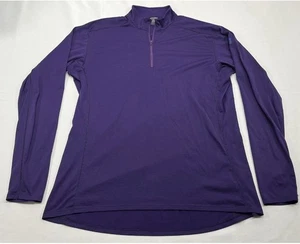 Arc'teryx Performance 1/4 Zip Herren XL leichter Pullover Base Layer lila LESEN - Bild 1 von 8