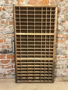 Antique Vintage Primitive Wooden Printers Drawer Letterpress Shadow Box Tray T15 - Picture 1 of 14