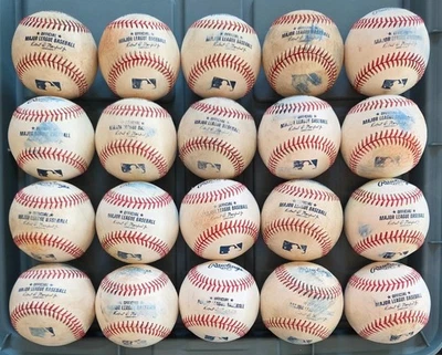 Lote de 20 Pelotas de Béisbol Oficiales Rawlings Grandes Ligas Usadas MLB Foto 1 de 2