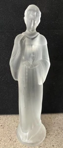 Statua vintage in vetro San Francesco Fostoria 1957 13,5" - Foto 1 di 10