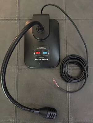 Micrófono de escritorio Bogen DDU250 push-to-talk con bloqueo - dinámico unidireccional Foto 1 de 4
