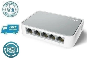New 5 Port Fast Ethernet Switch Ethernet Splitter Hub For Desktop PC Laptop - Picture 1 of 10
