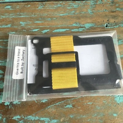 New Trayvax Summit Low Profile Minimalist Wallet Yellow Band Made In USA - Image 1 of 4