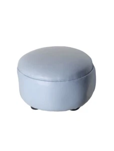 Coaster Co. of America  Footstool Ottoman Blue Vinyl  - Picture 1 of 10