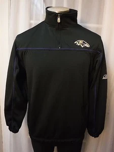 Reebok NFL Baltimore Ravens Black Color 1/3 Zip Up Shirt Kids XL(18-20) "EX" - Picture 1 of 12