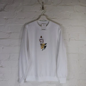 Sudadera Top Boxeo Blanco Vintage Bordada Tyson Tiger Años 80 Hecho Actual - Imagen 1 de 3