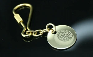 KEY RING PENDANT JEWLERY BRASS LOVE YOU TO THE MOON AND BACK CHARM DEEP ENGRAVED - Picture 1 of 5