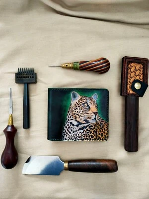 Leopard Leather Craving Unisex Wallet ||| 100% Handmade - Image 1 of 4