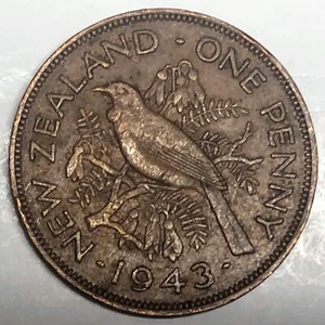 # C1297 NEW ZEALAND COIN, LARGE PENNY 1943 - Picture 1 of 2