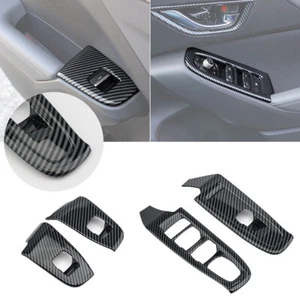For Subaru Crosstrek 2024 Carbon Fiber RHD Window Lift Panel Switch Cover Trim - Picture 1 of 5
