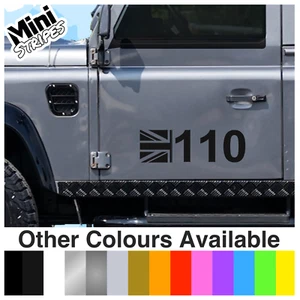 Adesivo Union Jack Defender 110 porta laterale decalcomania grafica - Foto 1 di 8