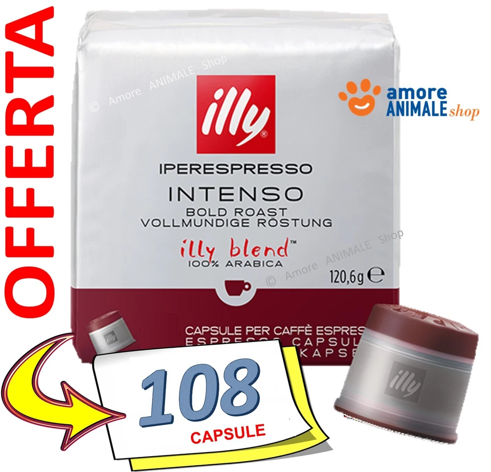 Caffè ILLY IPERESPRESSO → 72 / 108 / 216 / 324 Capsule Caffe - Tostatura INTENSO