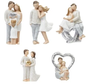 Tortentopper Dekofigur Brautpaar Paar Familie Geldgeschenk ca. 8 cm Hobbyfun - Bild 1 von 6