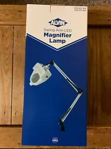 BRAND NEW - Alvin ML100-DLED White Metal Swing Arm LED Magnifier Lamp - Picture 1 of 3